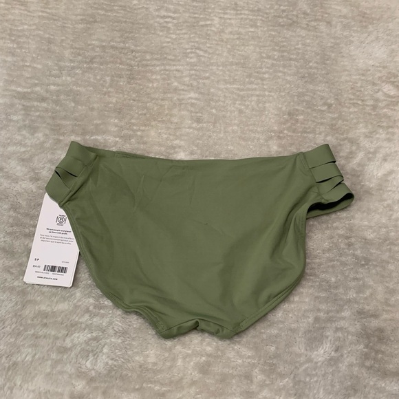 NWT Athleta Palm Swim Bikini bottoms Boyshort eucalyptus Olive Green XS - Picture 3 of 5